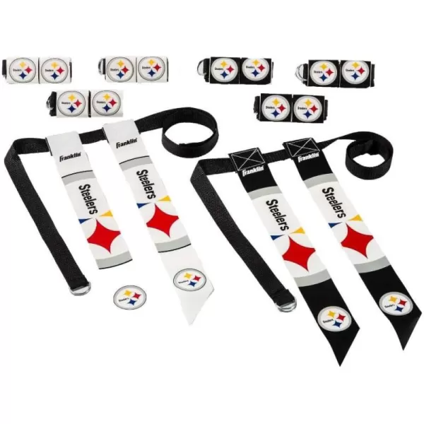 Franklin Sports NFL Flag Football Sets  NFL Team Flag Football Belts and Flags  Flag Football Equipment for Kids and AdultsPittsburgh Steelers