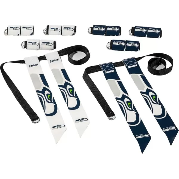 Franklin Sports NFL Flag Football Sets  NFL Team Flag Football Belts and Flags  Flag Football Equipment for Kids and AdultsSeattle Seahawks