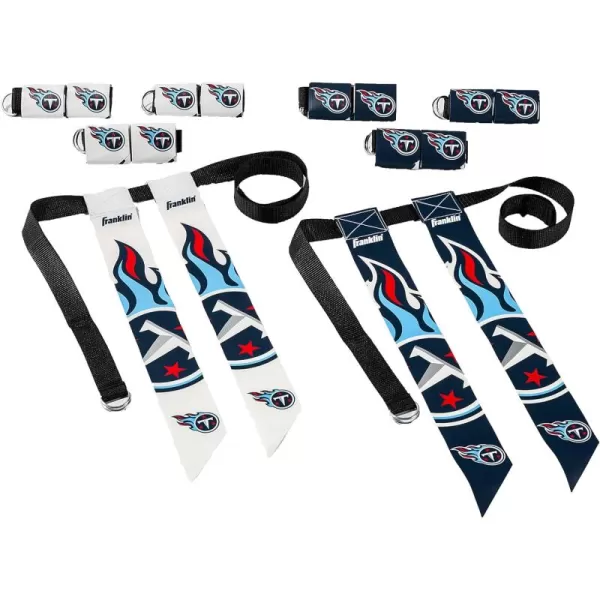 Franklin Sports NFL Flag Football Sets  NFL Team Flag Football Belts and Flags  Flag Football Equipment for Kids and AdultsTennessee Titans