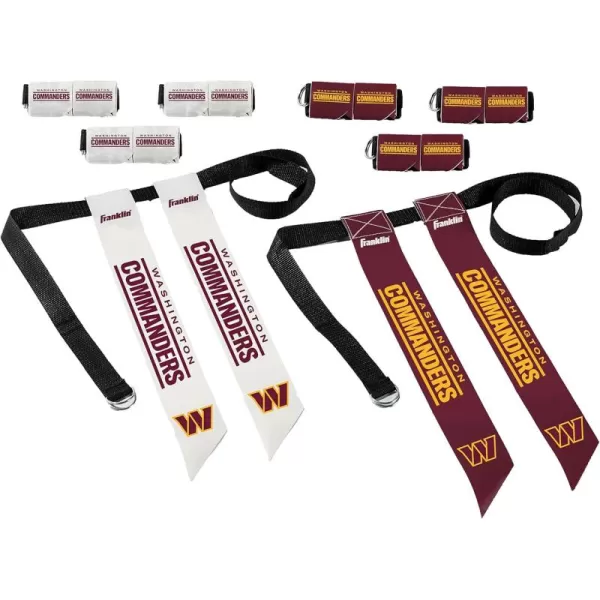 Franklin Sports NFL Flag Football Sets  NFL Team Flag Football Belts and Flags  Flag Football Equipment for Kids and AdultsWashington Commanders