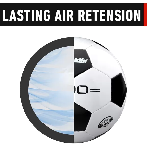 Franklin Sports Soccer Balls  Youth  Adult Soccer Balls  Size 3 4  5 Soccer Balls  Single  Bulk Packs  Black  WhiteSize 3  1 Inflated Ball