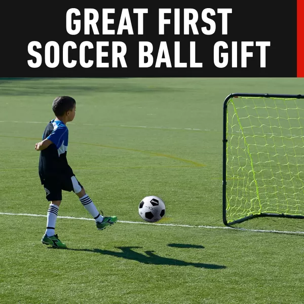 Franklin Sports Soccer Balls  Youth  Adult Soccer Balls  Size 3 4  5 Soccer Balls  Single  Bulk Packs  Black  WhiteSize 3  1 Inflated Ball