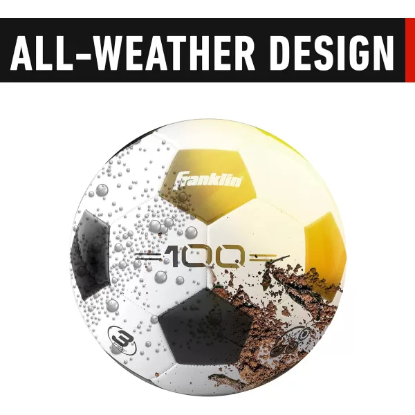 Franklin Sports Soccer Balls  Youth  Adult Soccer Balls  Size 3 4  5 Soccer Balls  Single  Bulk Packs  Black  WhiteSize 3  1 Inflated Ball