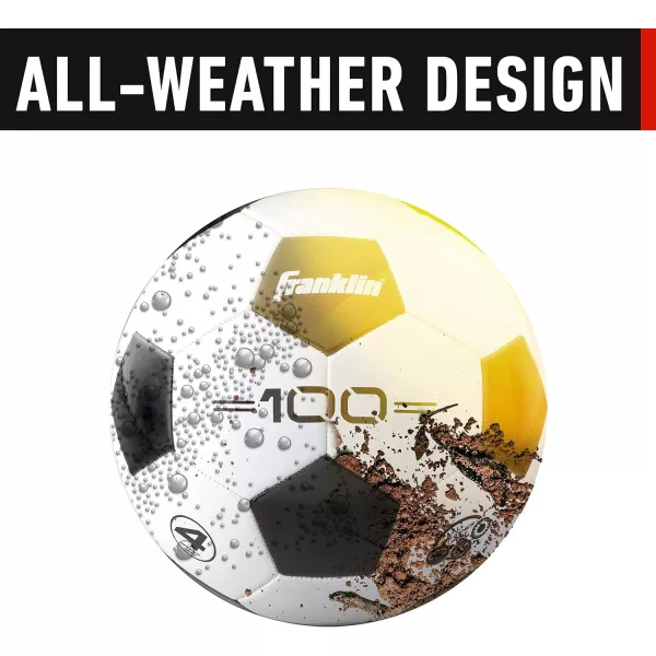 Franklin Sports Soccer Balls  Youth  Adult Soccer Balls  Size 3 4  5 Soccer Balls  Single  Bulk Packs  Black  WhiteSize 4  1 Inflated Ball