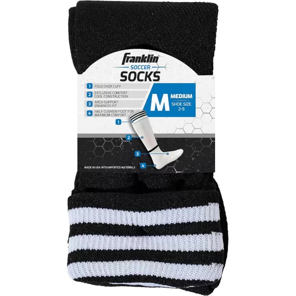 Franklin Sports ACD Youth Soccer SocksBlack