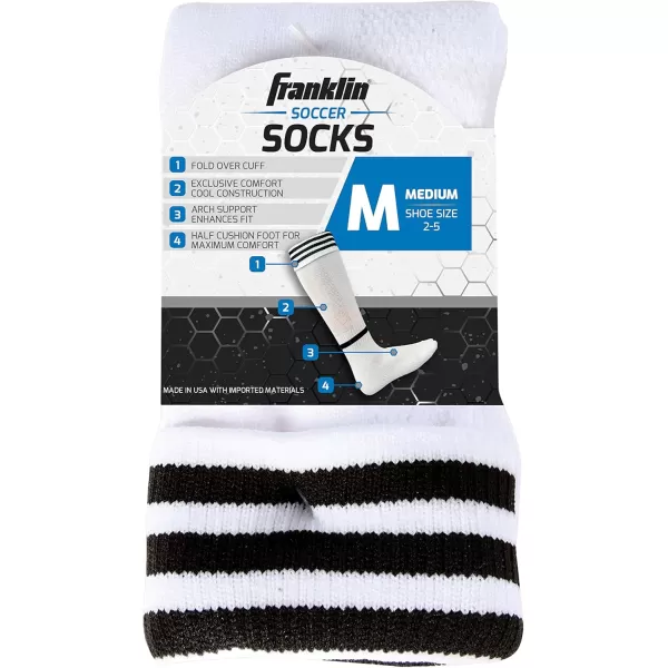 Franklin Sports ACD Youth Soccer SocksWhite