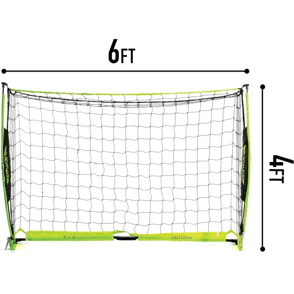 Franklin Sports Deluxe Blackhawk Soccer Goal  Pop Up Backyard Soccer Nets  Foldable Indoor  Outdoor Soccer Goals  Portable Adult  Kids Soccer Goal  6 x 4 Foot Soccer Net  Optic Yellow