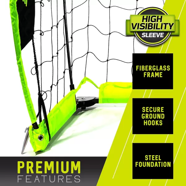 Franklin Sports Deluxe Blackhawk Soccer Goal  Pop Up Backyard Soccer Nets  Foldable Indoor  Outdoor Soccer Goals  Portable Adult  Kids Soccer Goal  6 x 4 Foot Soccer Net  Optic Yellow