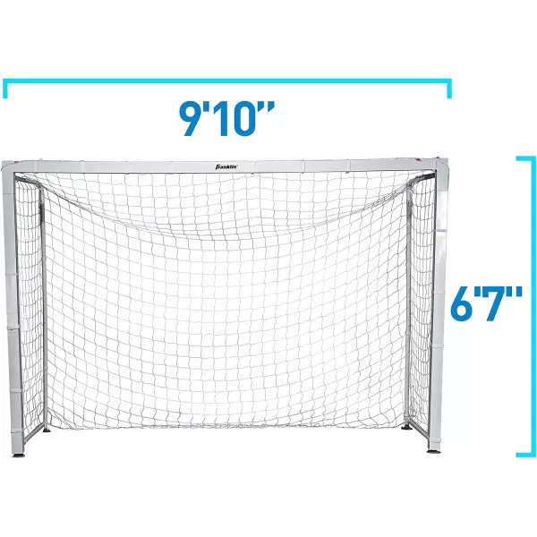 Franklin Sports Futsal Goal  Aluminum Official Size Futsal Goal  Indoor Soccer Net  Folding Portable Futsal  Soccer Goal  9 10quot x 67quot