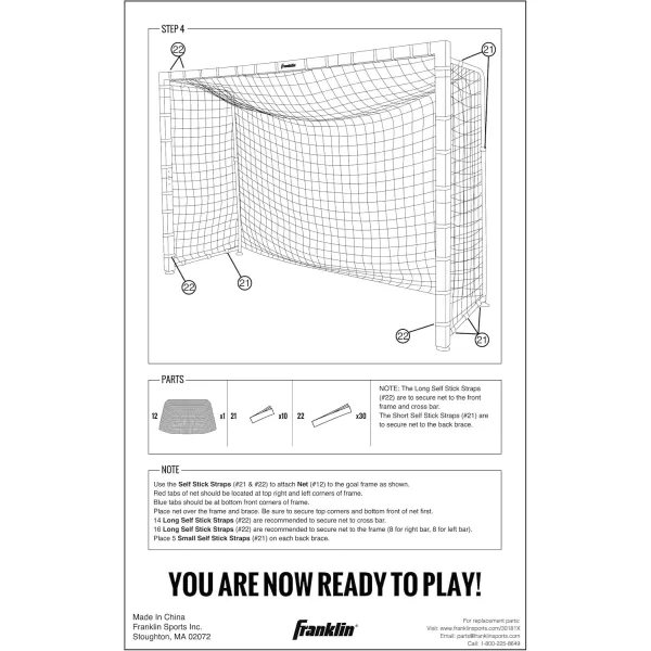 Franklin Sports Futsal Goal  Aluminum Official Size Futsal Goal  Indoor Soccer Net  Folding Portable Futsal  Soccer Goal  9 10quot x 67quot