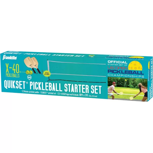 Franklin Sports Pickleball Net Set Outdoor Portable Pickleball Court Net  2 Paddles  2 Pickleballs  Half Court Set