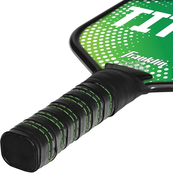 Franklin Sports Pickleball Paddle  Titus  Jet Aluminum Plated Pickleball Paddles  USA Pickleball USAPA Approved Paddle  8mm Thick CoreGreen