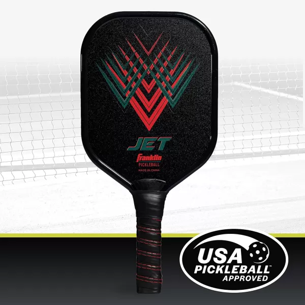 Franklin Sports Pickleball Paddle  Titus  Jet Aluminum Plated Pickleball Paddles  USA Pickleball USAPA Approved Paddle  8mm Thick CoreRed