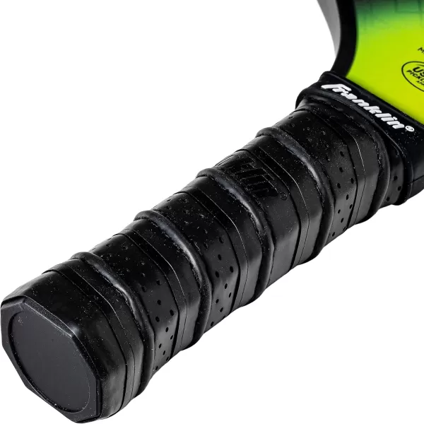 Franklin Sports Pickleball Paddle  Vibe Polypropylene Core Pickleball Racket  Official USA Pickleball USAPA Approved Pickleball Paddle  Lightweight Pro Racket  Green  13mm Thick CoreVibe Stripe