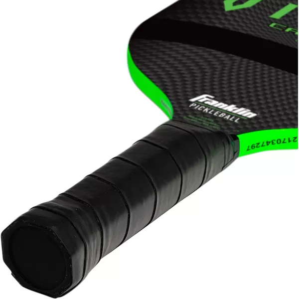 Franklin Sports Pickleball Paddle  Viper Carbon Fiber Core Pickleball Paddle  USA Pickleball USAPA Approved Paddle  13mm Carbon Fiber CoreGreen