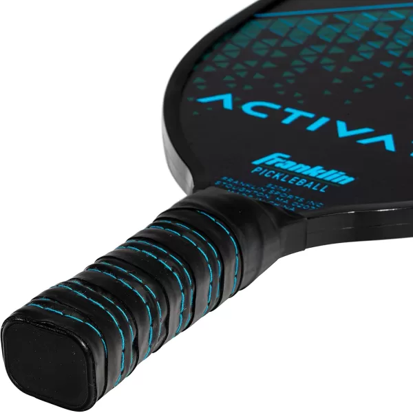 Franklin Sports Pickleball Paddle and Ball Set  Wooden Pickleball Rackets  Pickleballs  Activator  USA Pickleball USAPA Approved2 Player Set BlueGreen