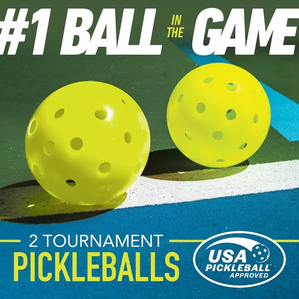 Franklin Sports Pickleball Paddle and Ball Set  Wooden Pickleball Rackets  Pickleballs  Activator  USA Pickleball USAPA Approved2 Player Set BlueGreen