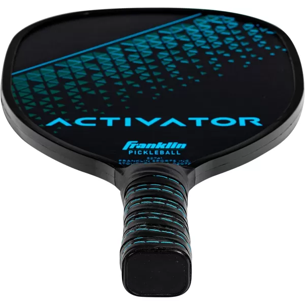 Franklin Sports Pickleball Paddle and Ball Set  Wooden Pickleball Rackets  Pickleballs  Activator  USA Pickleball USAPA Approved4 Player Set  BlueGreen