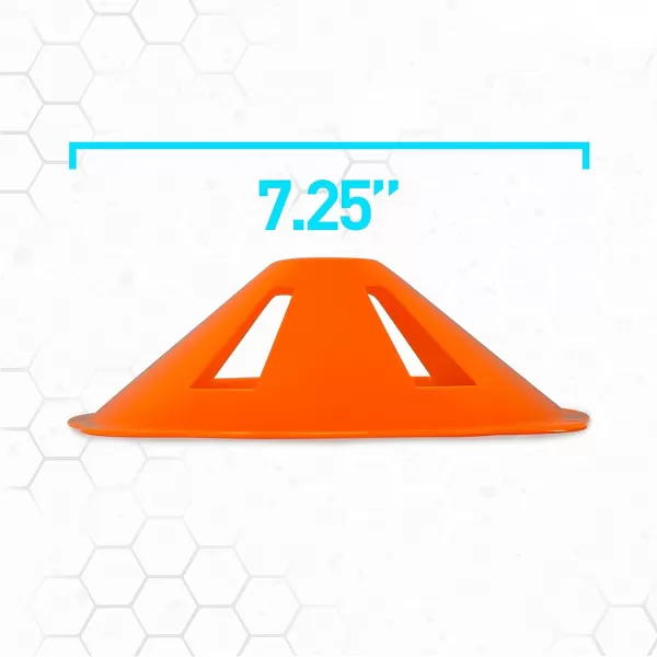 Franklin Sports Plastic Soccer Cones  Mini Sports Cones for Drills  Practice  Flexible Orange Goal Cones for Training  Games  9 InchesDiscs