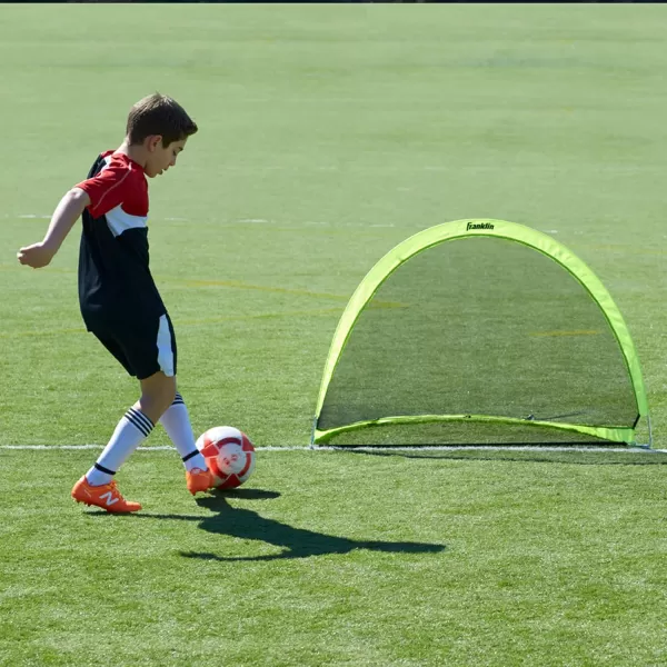 Franklin Sports PopUp Dome Shaped Goals  Indoor or Outdoor Soccer Goal  Goal Folds For Storage  6 x 4 or 4 x 3 Soccer Goal4 x 3