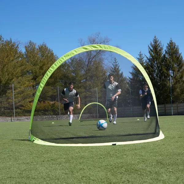 Franklin Sports PopUp Dome Shaped Goals  Indoor or Outdoor Soccer Goal  Goal Folds For Storage  6 x 4 or 4 x 3 Soccer Goal6 x 4 Two Goals