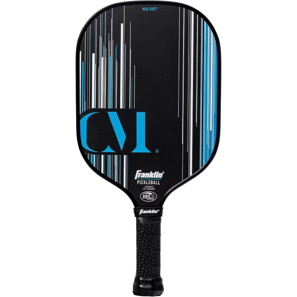 Franklin Sports Pro Pickleball Paddles  Christine McGrath Pro Player Tournament Pickleball Paddles  Polypropylene Paddle with Max Grit Surface  USA Pickleball USAPA Approved  13mm  16mm CoresBlue