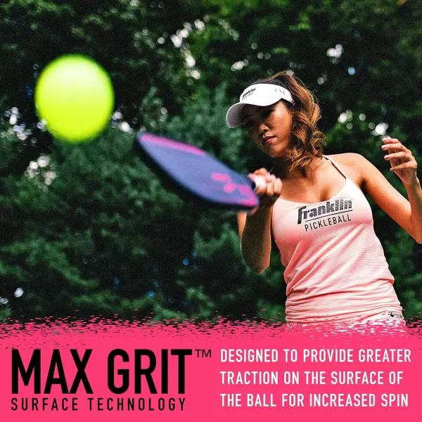 Franklin Sports Pro Pickleball Paddles  Christine McGrath Pro Player Tournament Pickleball Paddles  Polypropylene Paddle with Max Grit Surface  USA Pickleball USAPA Approved  13mm  16mm CoresPurple