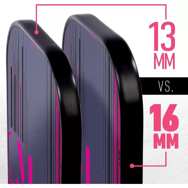 Franklin Sports Pro Pickleball Paddles  Christine McGrath Pro Player Tournament Pickleball Paddles  Polypropylene Paddle with Max Grit Surface  USA Pickleball USAPA Approved  13mm  16mm CoresPurple