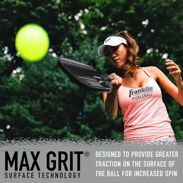 Franklin Sports Pro Pickleball Paddles  Christine McGrath Pro Player Tournament Pickleball Paddles  Polypropylene Paddle with Max Grit Surface  USA Pickleball USAPA Approved  13mm  16mm CoresBlack