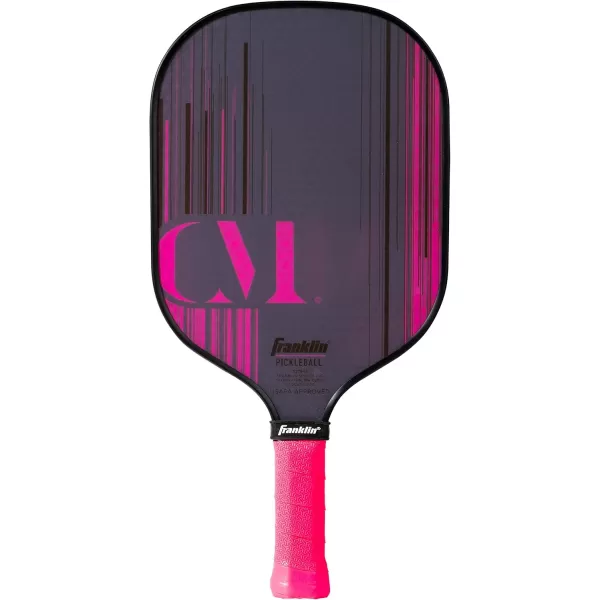 Franklin Sports Pro Pickleball Paddles  Christine McGrath Pro Player Tournament Pickleball Paddles  Polypropylene Paddle with Max Grit Surface  USA Pickleball USAPA Approved  13mm  16mm CoresPurple