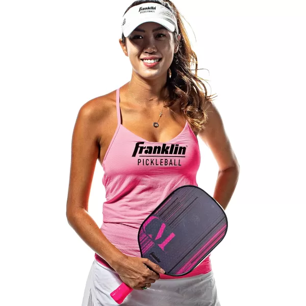 Franklin Sports Pro Pickleball Paddles  Christine McGrath Pro Player Tournament Pickleball Paddles  Polypropylene Paddle with Max Grit Surface  USA Pickleball USAPA Approved  13mm  16mm CoresPurple