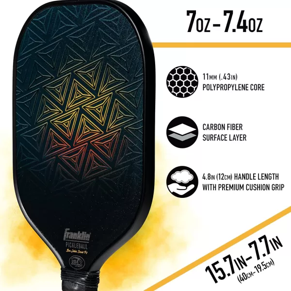 Franklin Sports Pro Pickleball Paddles  Pro Player Carbon Fiber Tournament Pickleball Paddles  USA Pickleball USAPA Approved  13mm Core11mm