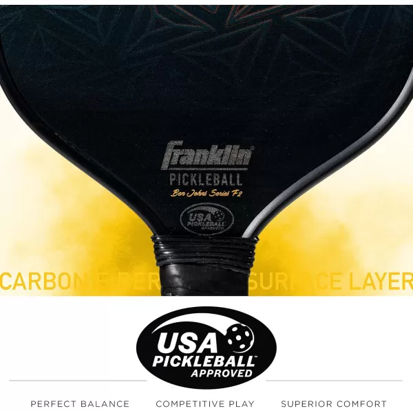Franklin Sports Pro Pickleball Paddles  Pro Player Carbon Fiber Tournament Pickleball Paddles  USA Pickleball USAPA Approved  13mm Core11mm