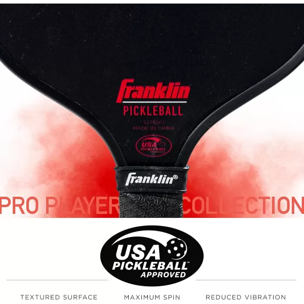 Franklin Sports Pro Pickleball Paddles  Pro Player Carbon Fiber Tournament Pickleball Paddles  USA Pickleball USAPA Approved  13mm Core13mm