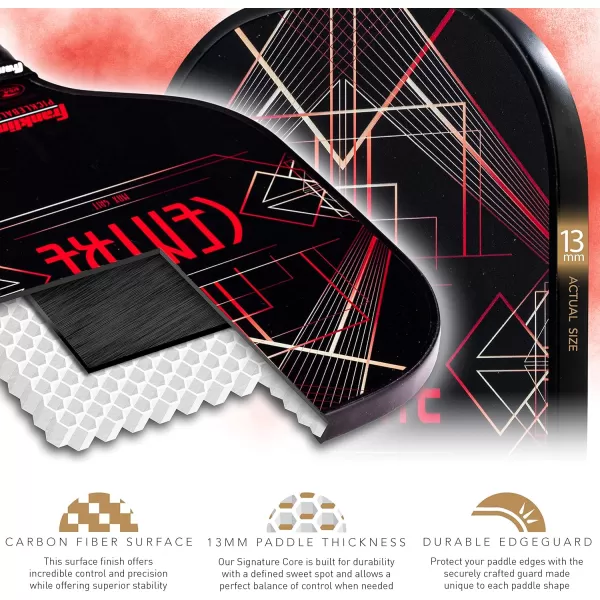 Franklin Sports Pro Pickleball Paddles  Pro Player Carbon Fiber Tournament Pickleball Paddles  USA Pickleball USAPA Approved  13mm Core13mm