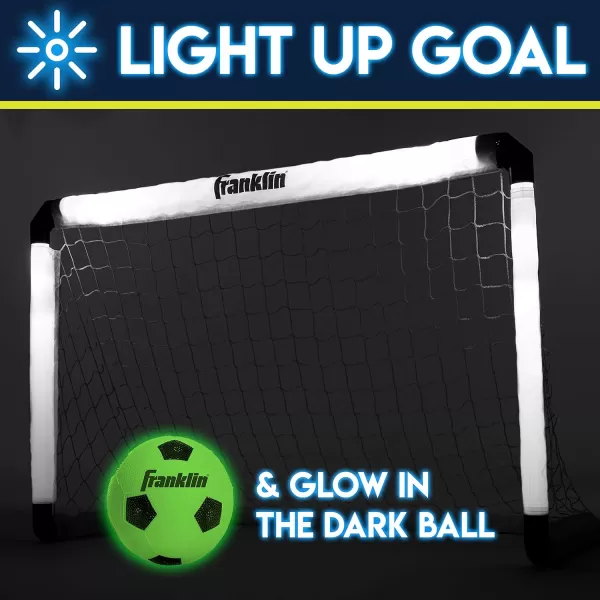 Franklin Sports Soccer Goal and Ball  Glow In The DarkLight Up  395 x 255 Goal