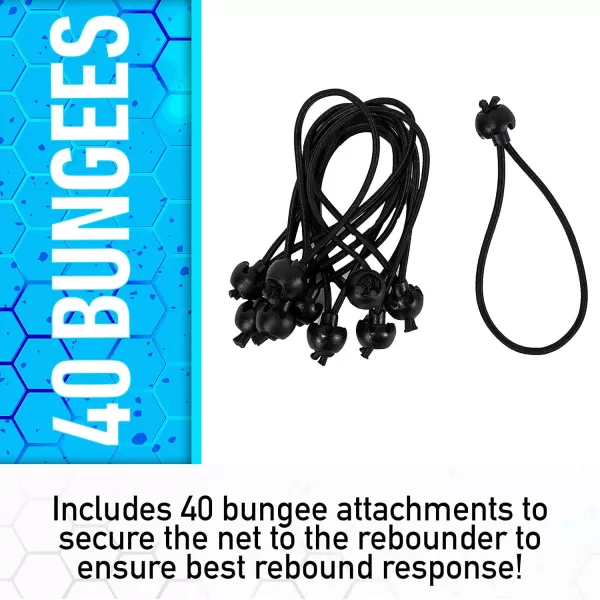 Franklin Sports Soccer Rebounder Replacement Net  Replacement Bounce Back Net for Soccer Rebounders  Trainers  Bungee Cords Included  4 x 6 Foot Net6 x 12