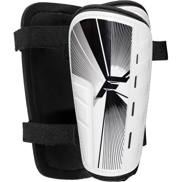 Franklin Sports Soccer Shin Guards for Youth  Adults  Superlight Shin Guards for Men Women  Kids  2 Shin Guard Set for Boys  GirlsWhiteBlack
