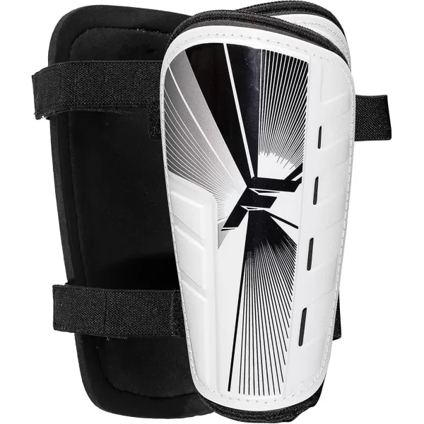 Franklin Sports Soccer Shin Guards for Youth  Adults  Superlight Shin Guards for Men Women  Kids  2 Shin Guard Set for Boys  GirlsWhiteBlack