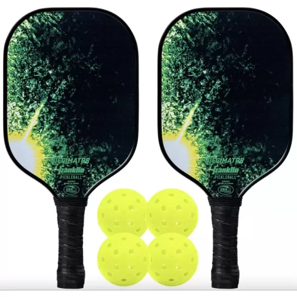 Franklin Sports Pickleball 2Player Carbon Fiber Paddle and X40 Pickleball Set