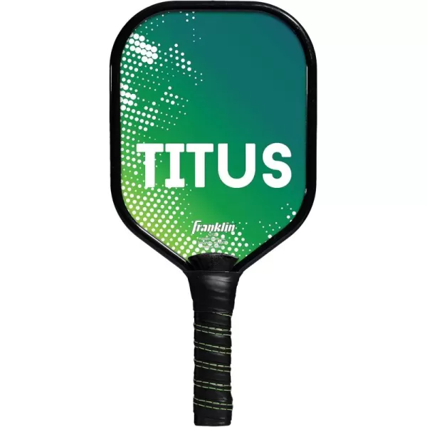 Franklin Sports Pickleball Paddle  Titus  Jet Aluminum Plated Pickleball Paddles  USA Pickleball USAPA Approved Paddle  8mm Thick CoreGreen