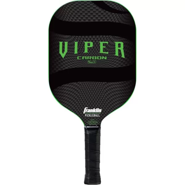 Franklin Sports Pickleball Paddle  Viper Carbon Fiber Core Pickleball Paddle  USA Pickleball USAPA Approved Paddle  13mm Carbon Fiber CoreGreen