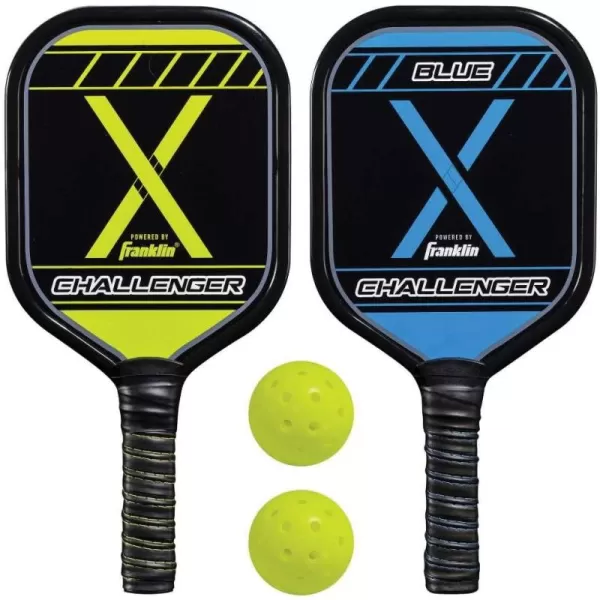 Franklin Sports Pickleball Paddle and Pickleball Starter Set  Includes 2 Aluminum Pickleball Paddles and 2 Franklin X40 Pickleballs  USAPA Approved
