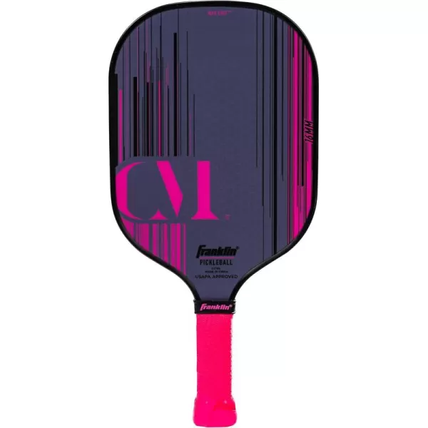 Franklin Sports Pro Pickleball Paddles  Christine McGrath Pro Player Tournament Pickleball Paddles  Polypropylene Paddle with Max Grit Surface  USA Pickleball USAPA Approved  13mm  16mm CoresPurple