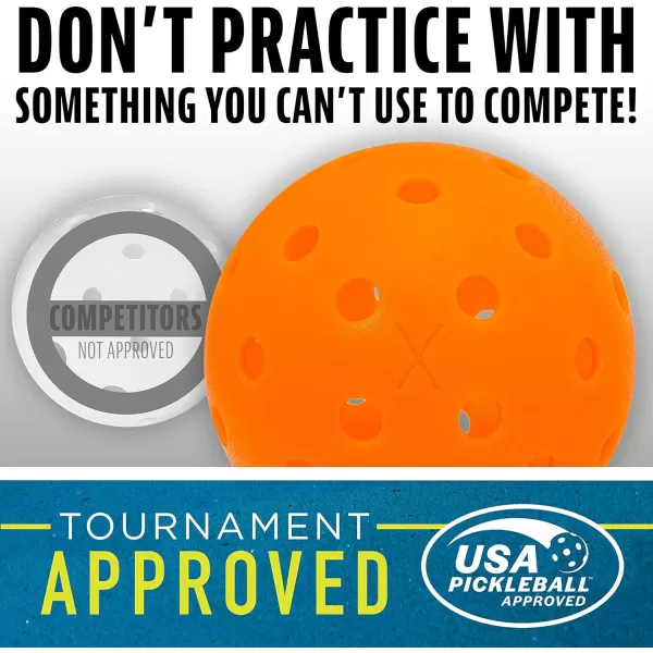 Franklin Pickleball 2 Player Carbon Fiber Paddle and X40 Pickleball Set  2 Carbon Fiber Paddles  4 X40 Balls  USA Pickleball ApprovedOrange