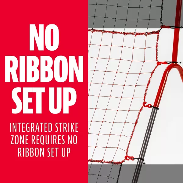 Franklin Sports Baseball Pitching Target and Rebounder Net  2in1 Switch Hitter Pitch Trainer  Pitchback Net  Pitching Target with Hitter  Strikezone Red