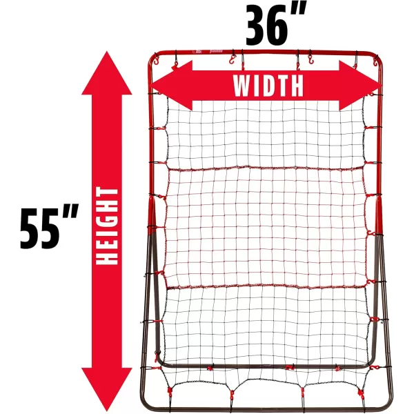 Franklin Sports Baseball Pitching Target and Rebounder Net  2in1 Switch Hitter Pitch Trainer  Pitchback Net  Pitching Target with Hitter  Strikezone Red