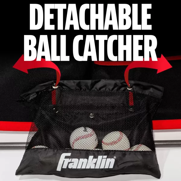 Franklin Sports Baseball Pitching Target and Rebounder Net  2in1 Switch Hitter Pitch Trainer  Pitchback Net  Pitching Target with Hitter  Strikezone Red