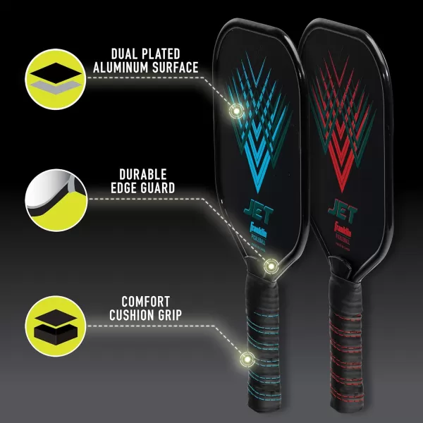 Franklin Sports Beginner Pickleball Sets  2  4 Player Sets  Aluminum Paddles  X40 Pickleballs  USA Pickleball USAPA Approved4 Player Set