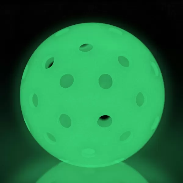 Franklin Sports Glow in The Dark Outdoor Pickleballs  Light Up Pickleball Balls for Nighttime Pickleball  Glow in The Dark Green Pickleball Balls  Charge in Indoor Light  SunlightGlow in the dark